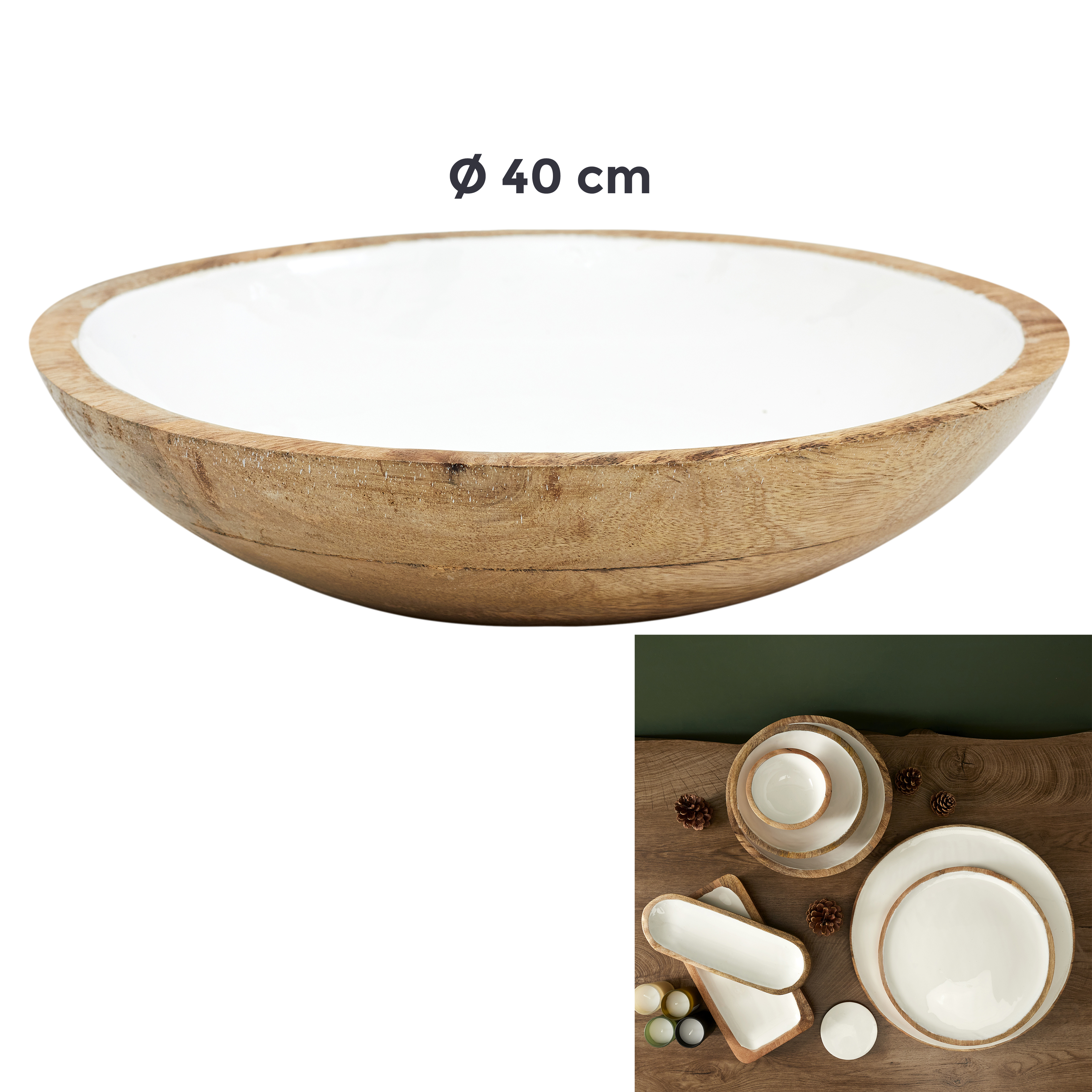 Black Forest Houten saladekom D40cm