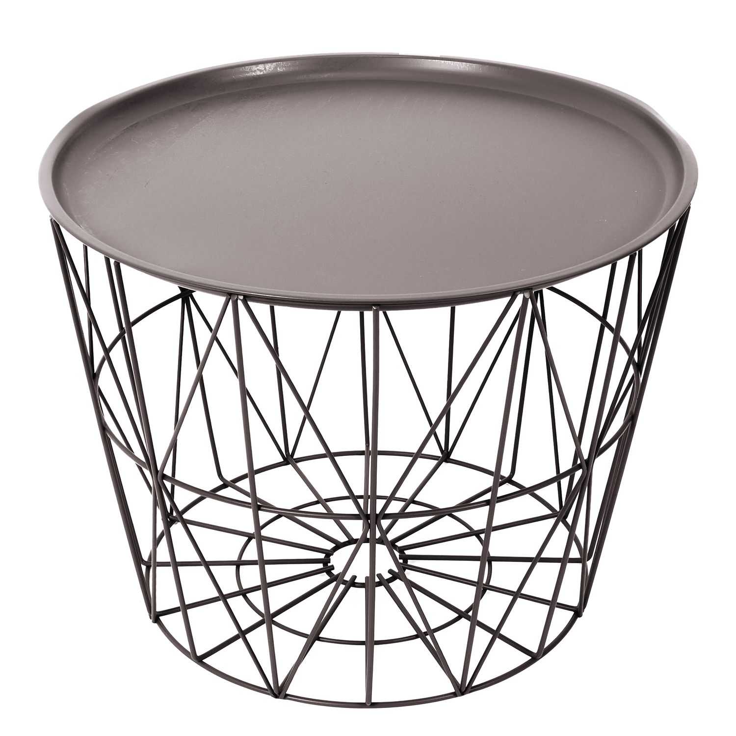 Metalen opbergmand D50cm Taupe