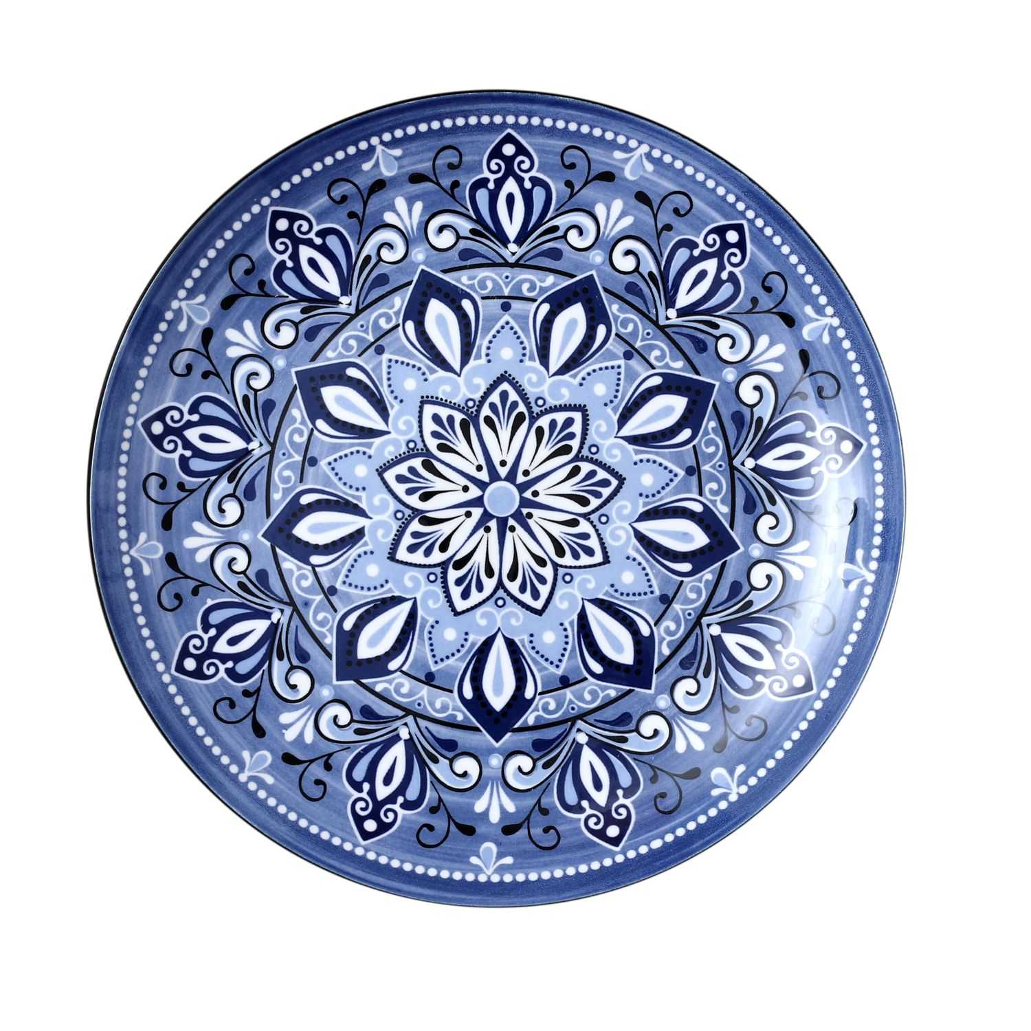 Bord Jaipur D26cm, Blauw