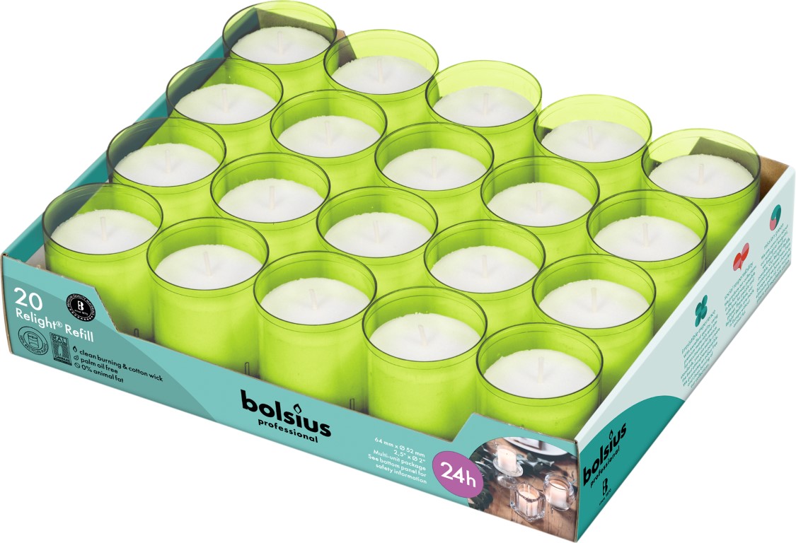 Relight® refills 24 uur 64/52 tray 20 stuks, Lemon - PARTIJ 68 TRAYS