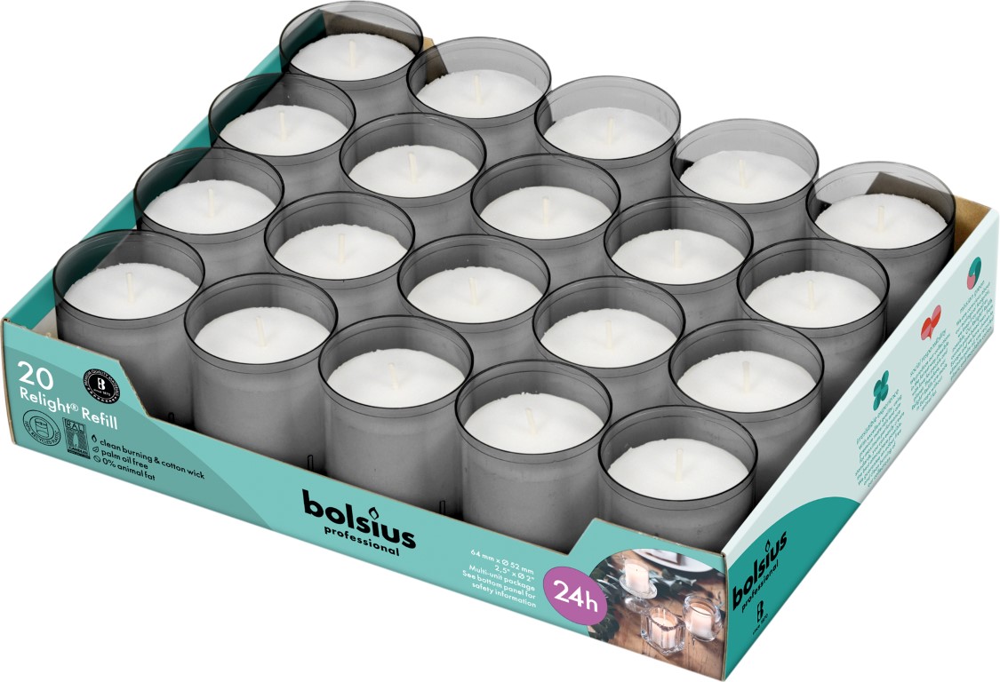 Relight® refills 24 uur 64/52 tray 20 stuks, Grijs