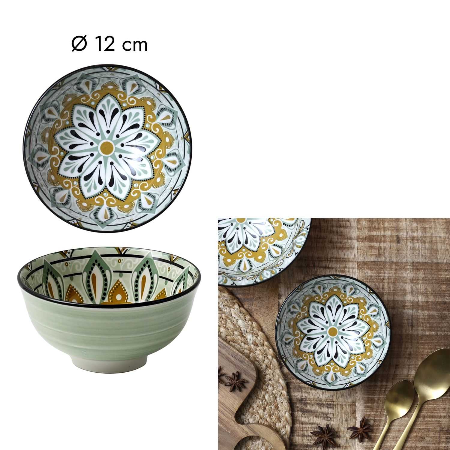 Kom Jaipur D12cm, Green