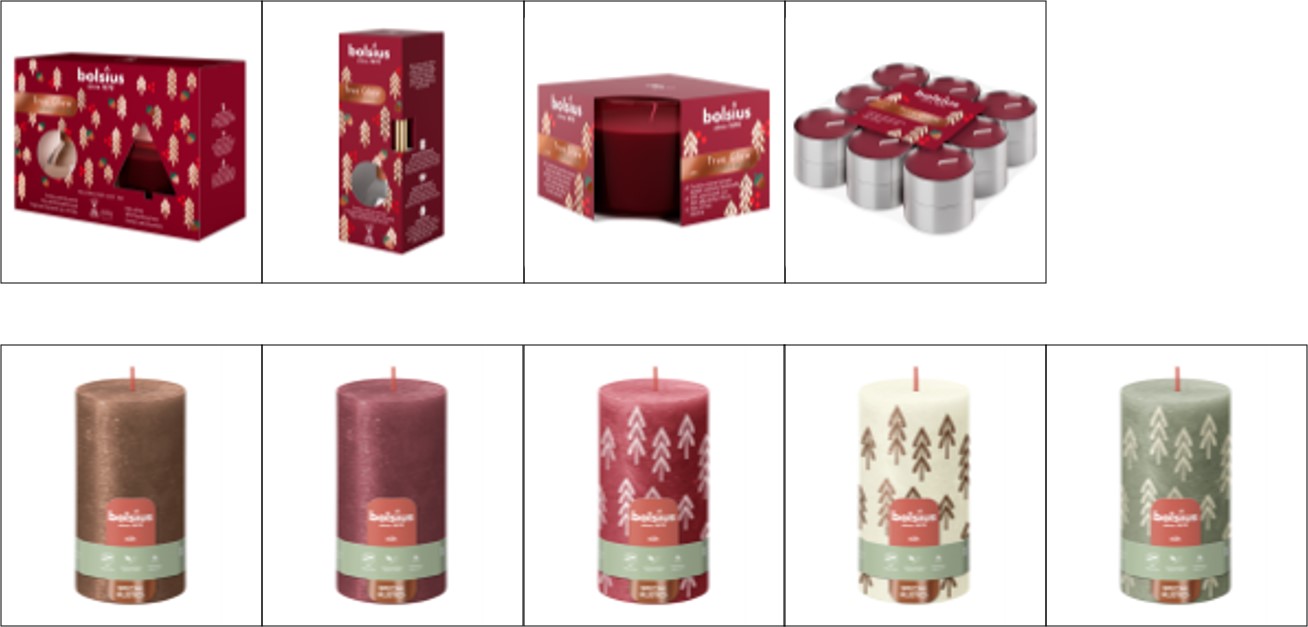 Festive collection - True Glow & Silhouette rustiekkaarsen - Display Festive collection - True Glow & Silhouette rustiekkaarsen - Display