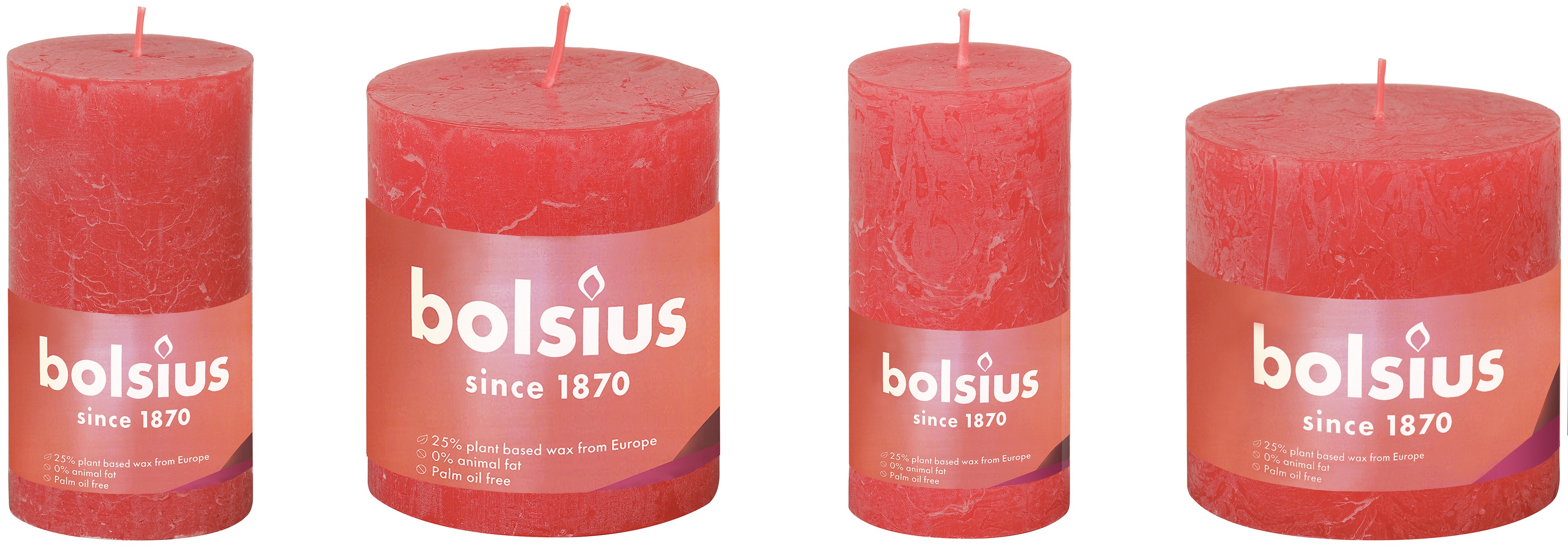 Rustiekkaarsen Blossom Pink - partij 306 stuks