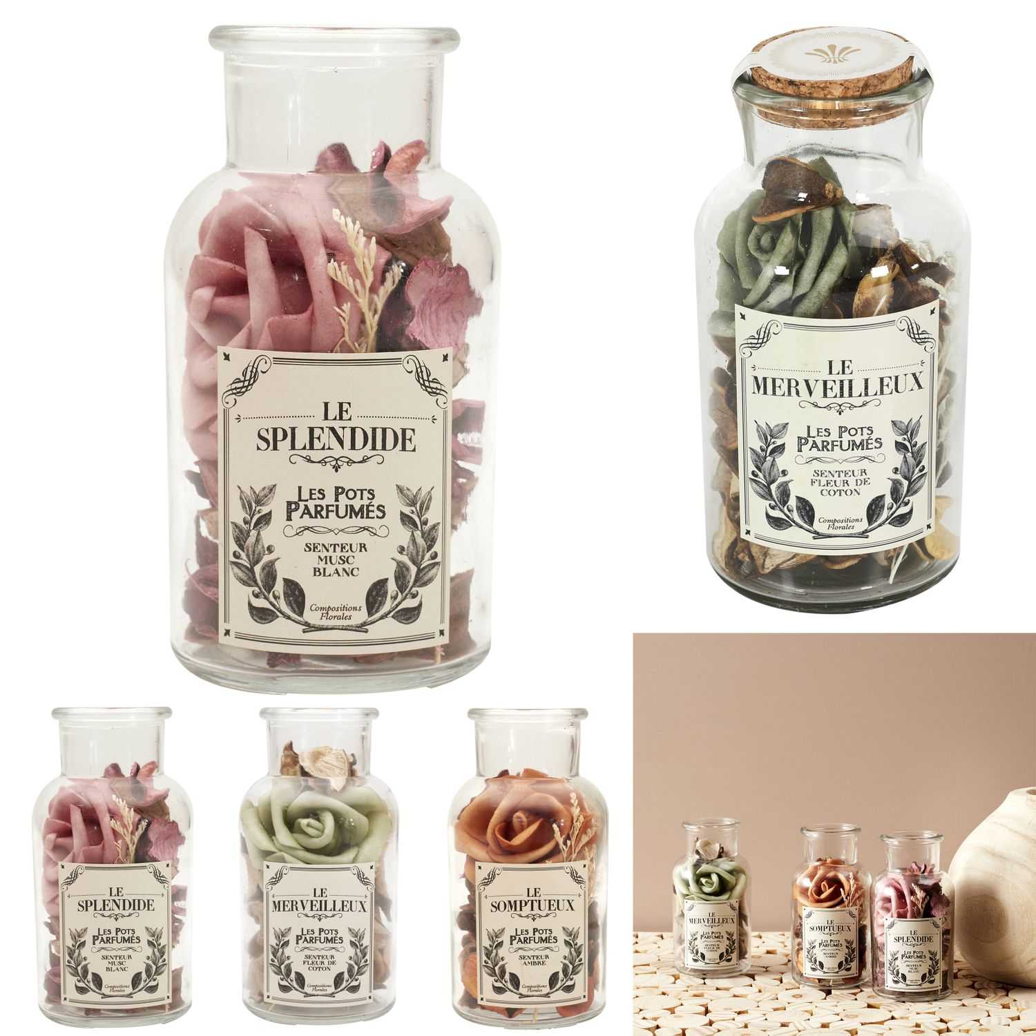 Geurpot potpourri H16cm