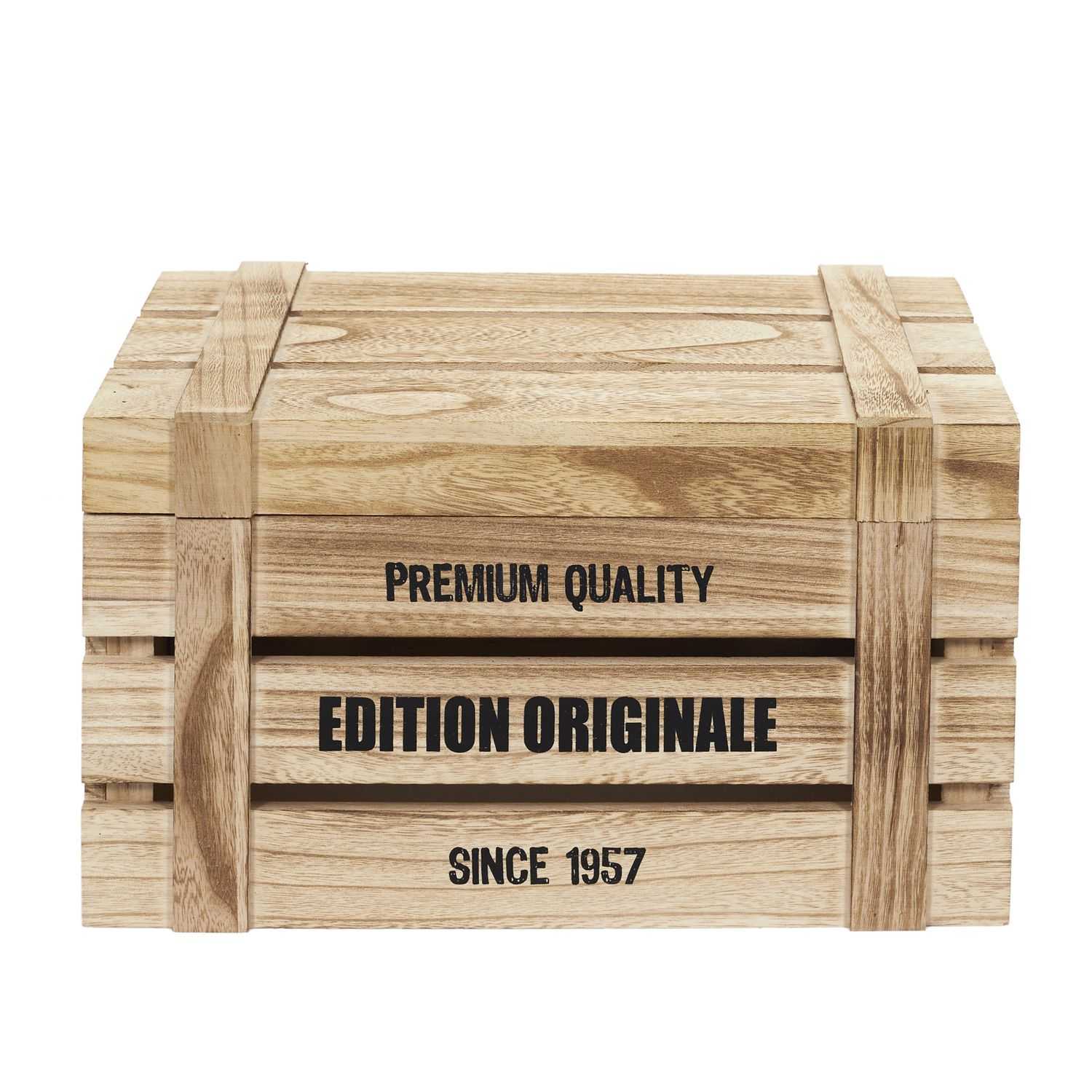 Home Deco Retro Houten opberg box set van 3 stuks