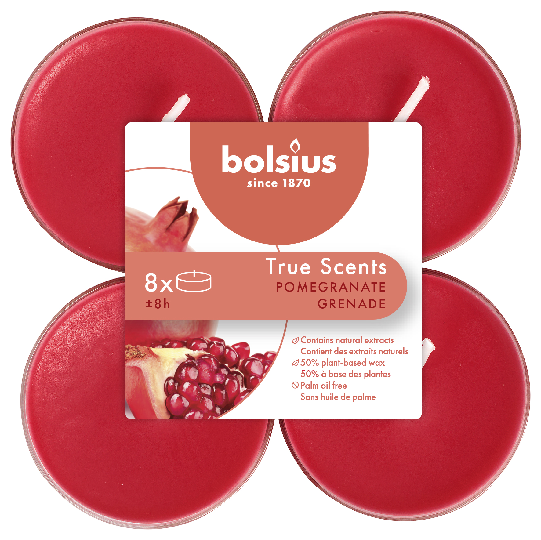True Scents maxilicht 8 stuks Pomegranate