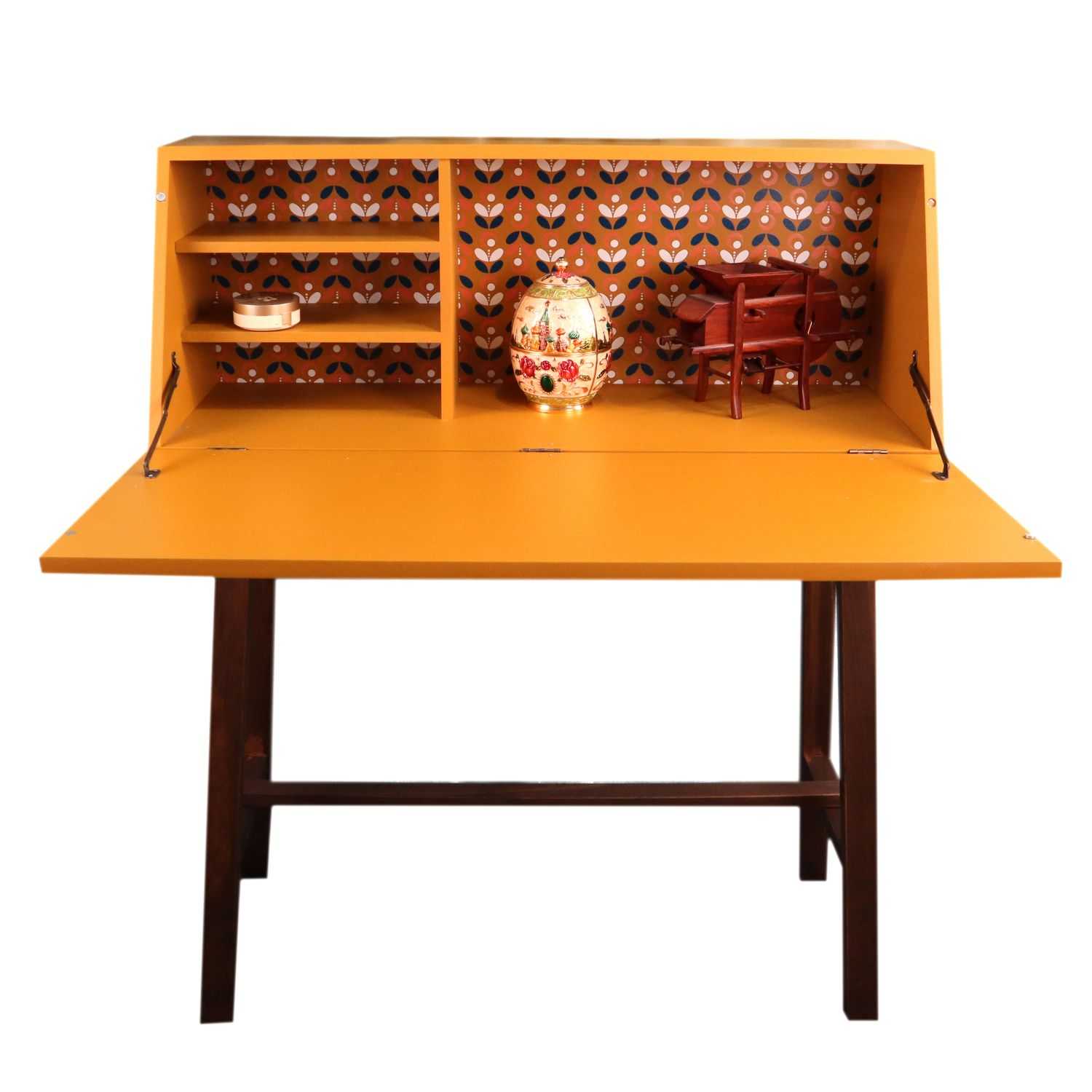 Home Deco Retro Houten secretair 85x104x30cm
