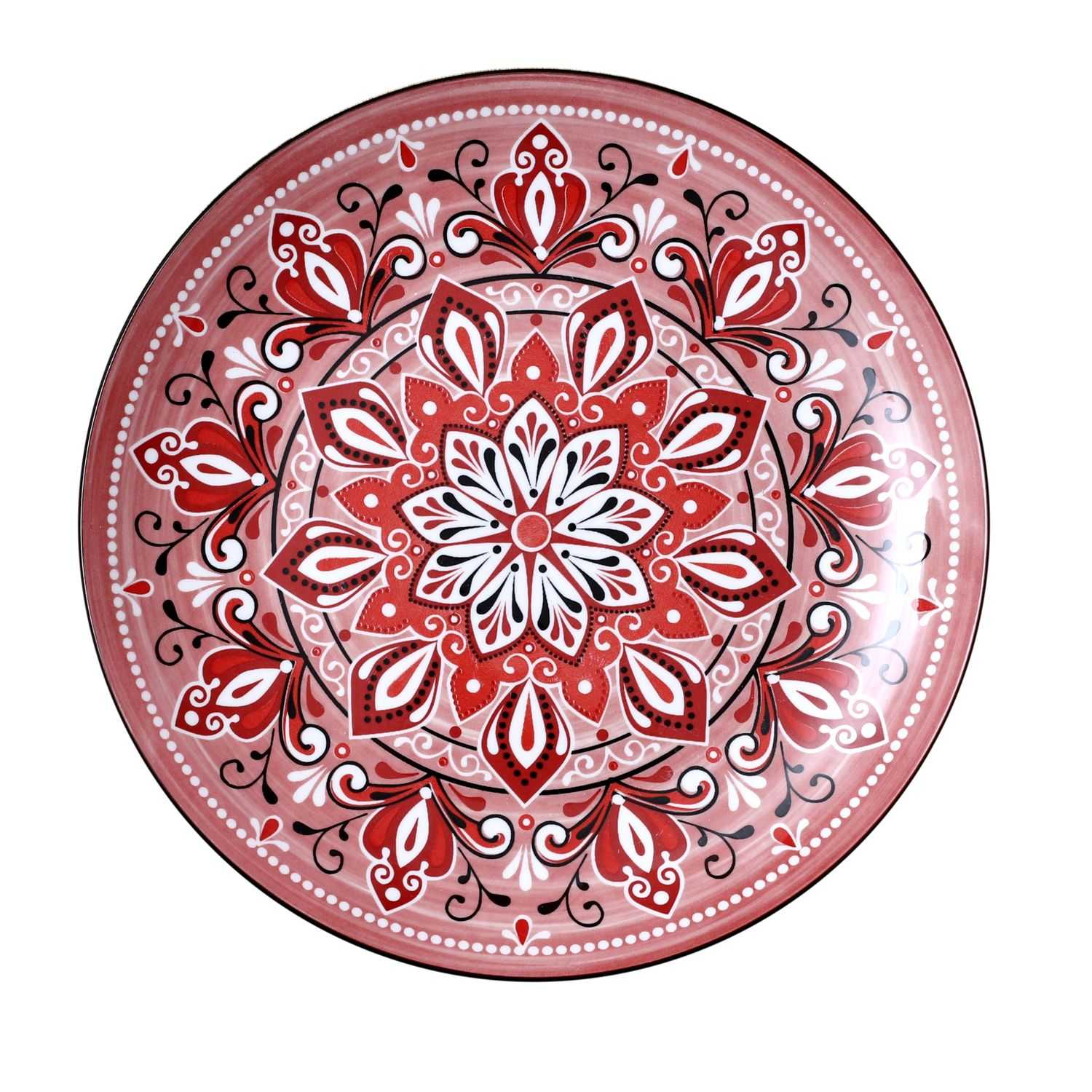 Bord Jaipur D26cm, Rood