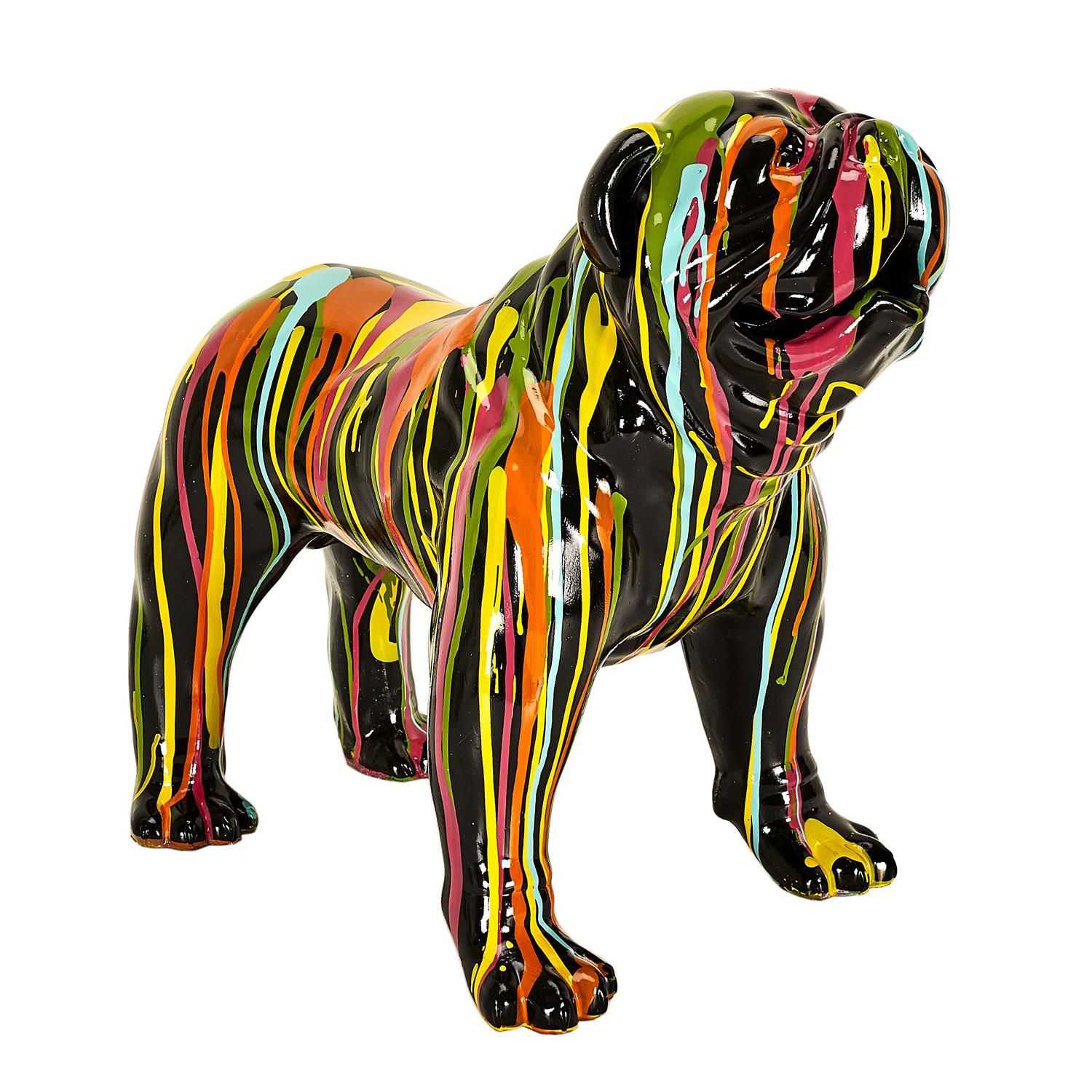 Decoratieve bulldog H50cm Multicolor 