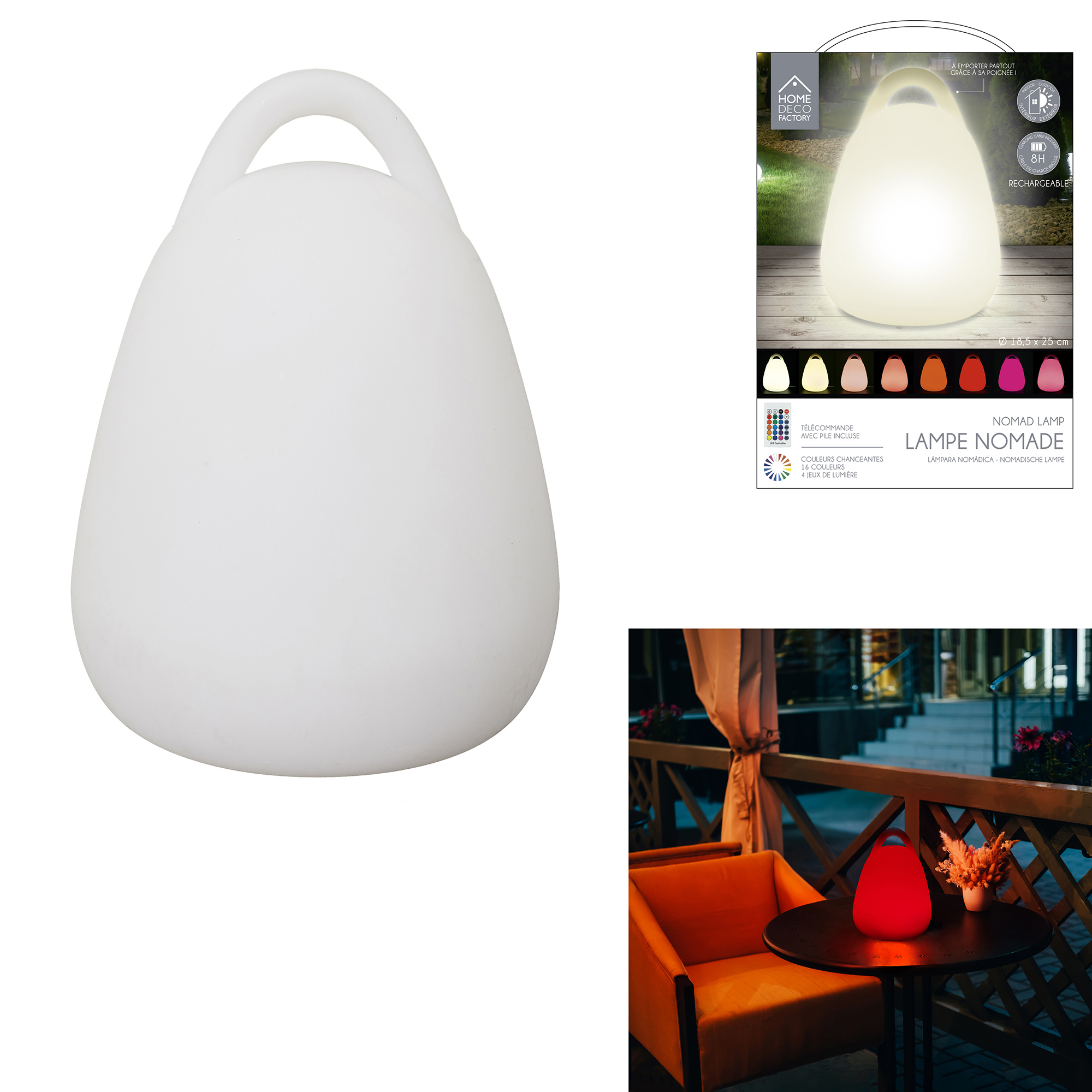 Buitenlamp met verschillende kleurinstellingen en afstandsbediening Buitenlamp met verschillende kleurinstellingen en afstandsbediening