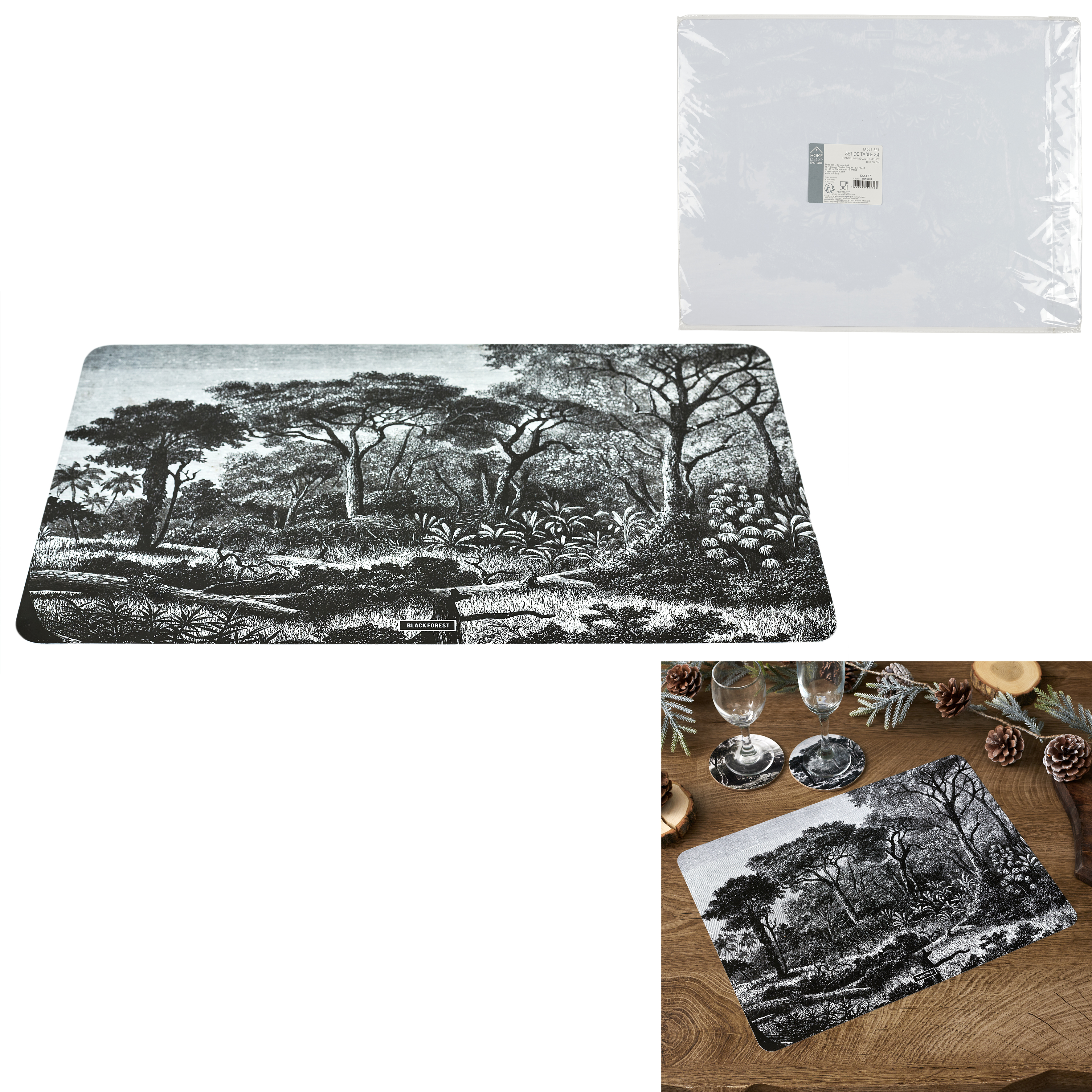 Black Forest Placemats 40x30cm Black Forest