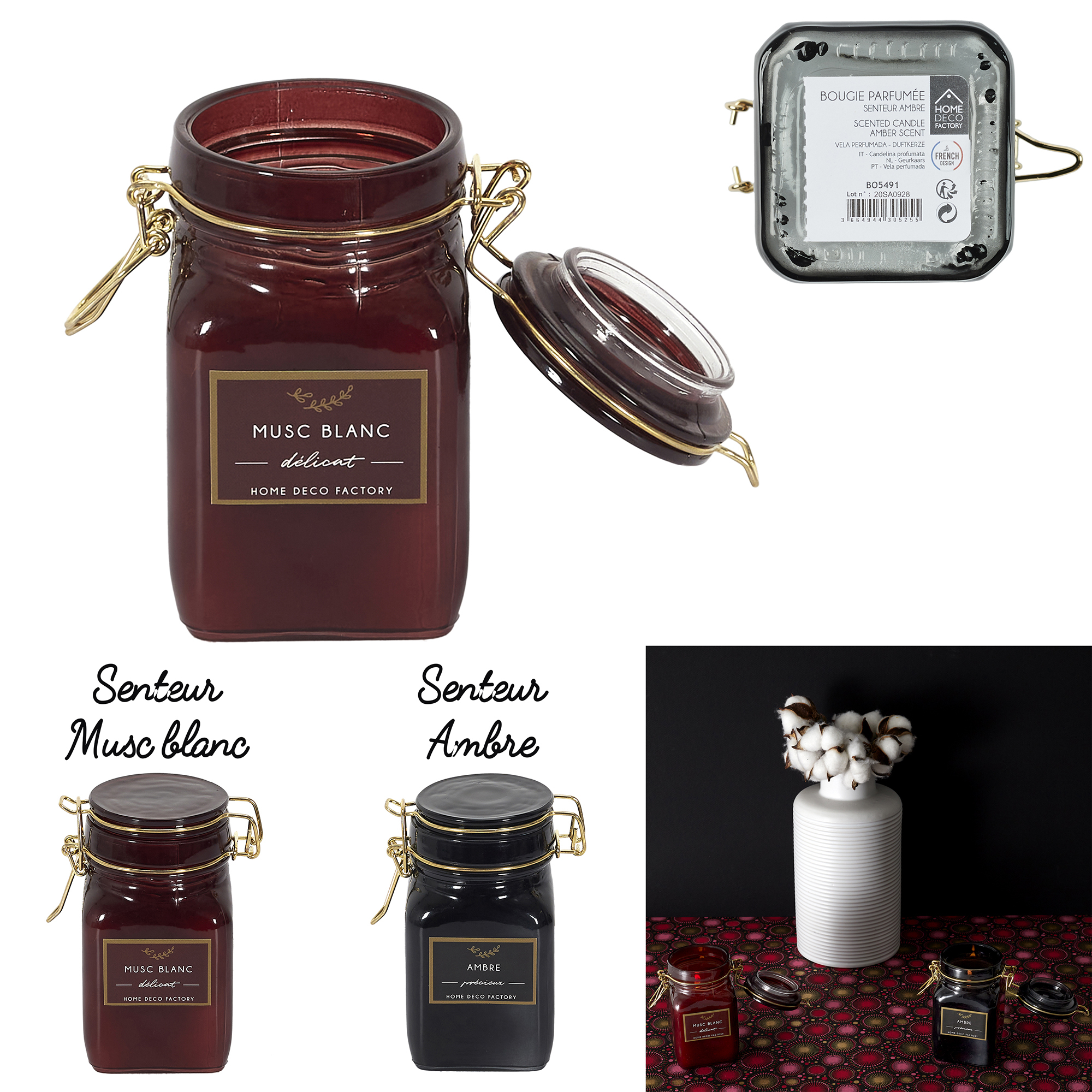 Home Deco Retro Geurkaars H11,8cm in apothekerspot